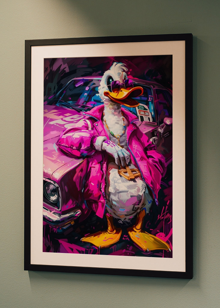 Chapoteo de pato rosa