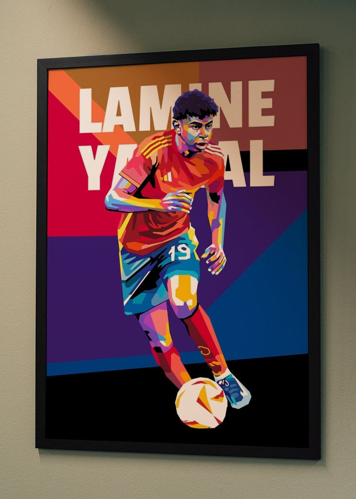 Lamine Yamal no estilo WPAP