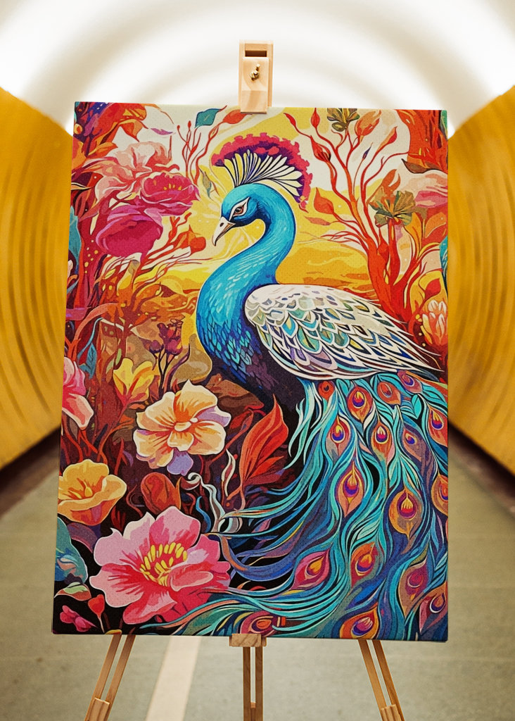 De Kleurrijke Bloem van de pauw 
