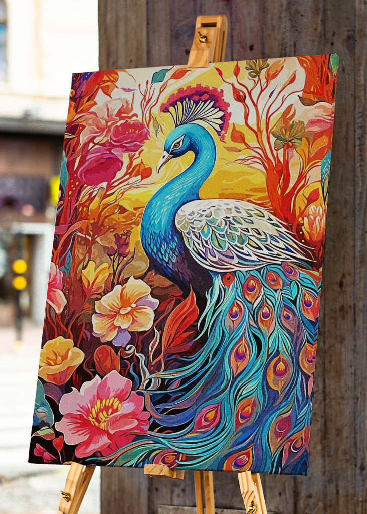 De Kleurrijke Bloem van de pauw 