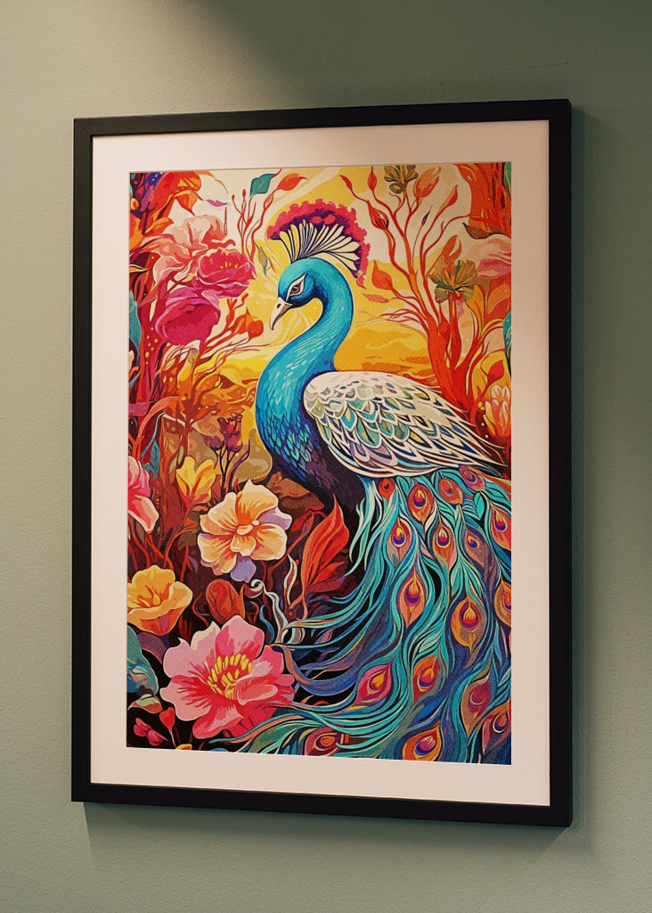 De Kleurrijke Bloem van de pauw 