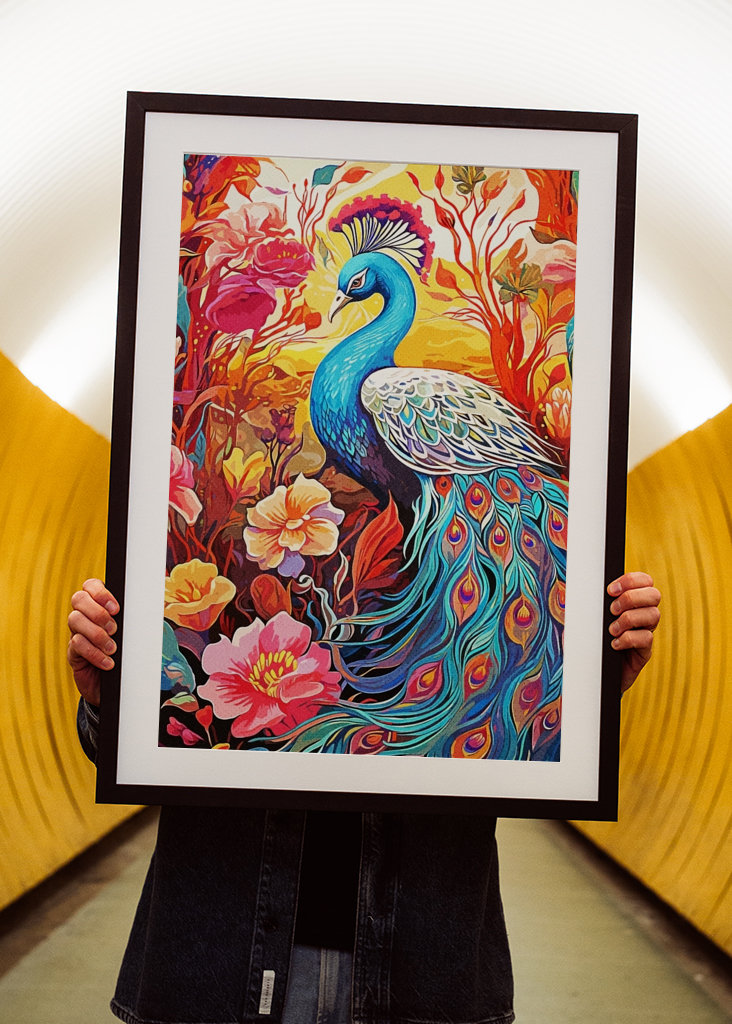 De Kleurrijke Bloem van de pauw 