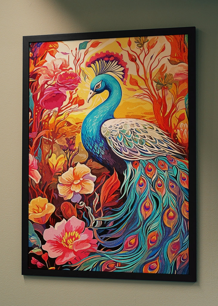 De Kleurrijke Bloem van de pauw 