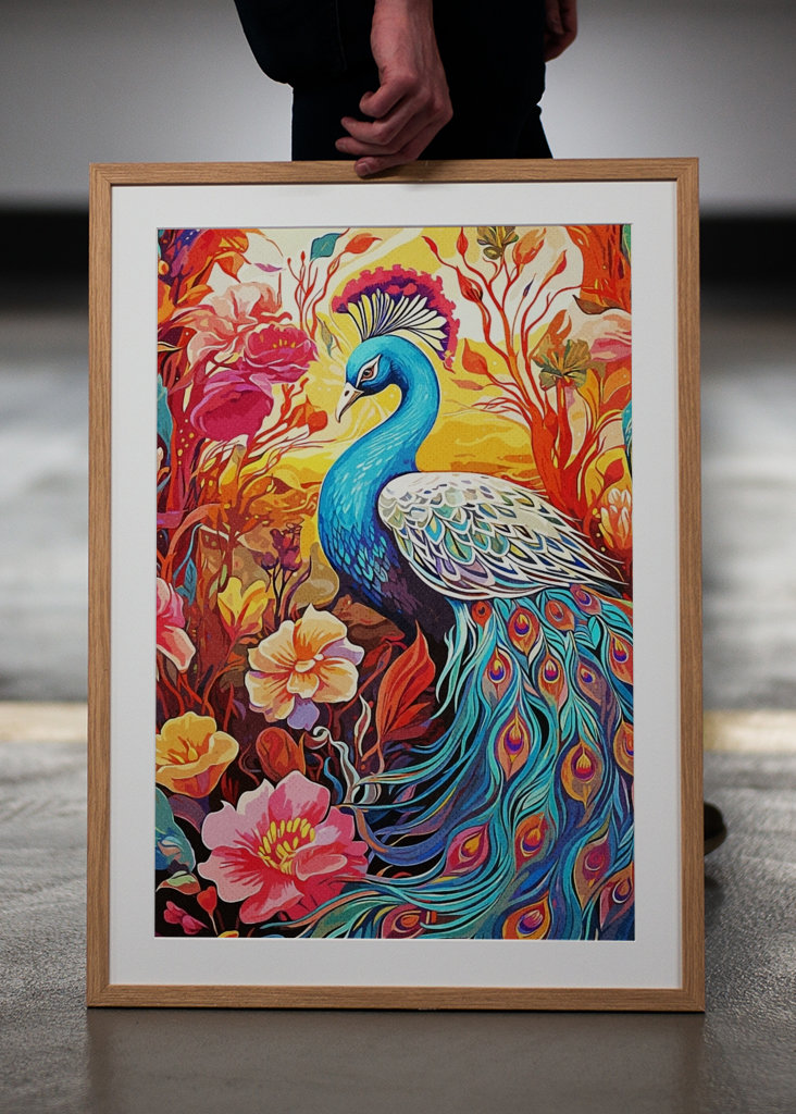 De Kleurrijke Bloem van de pauw 