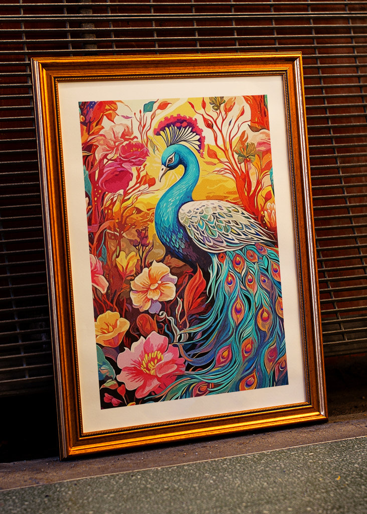 De Kleurrijke Bloem van de pauw 