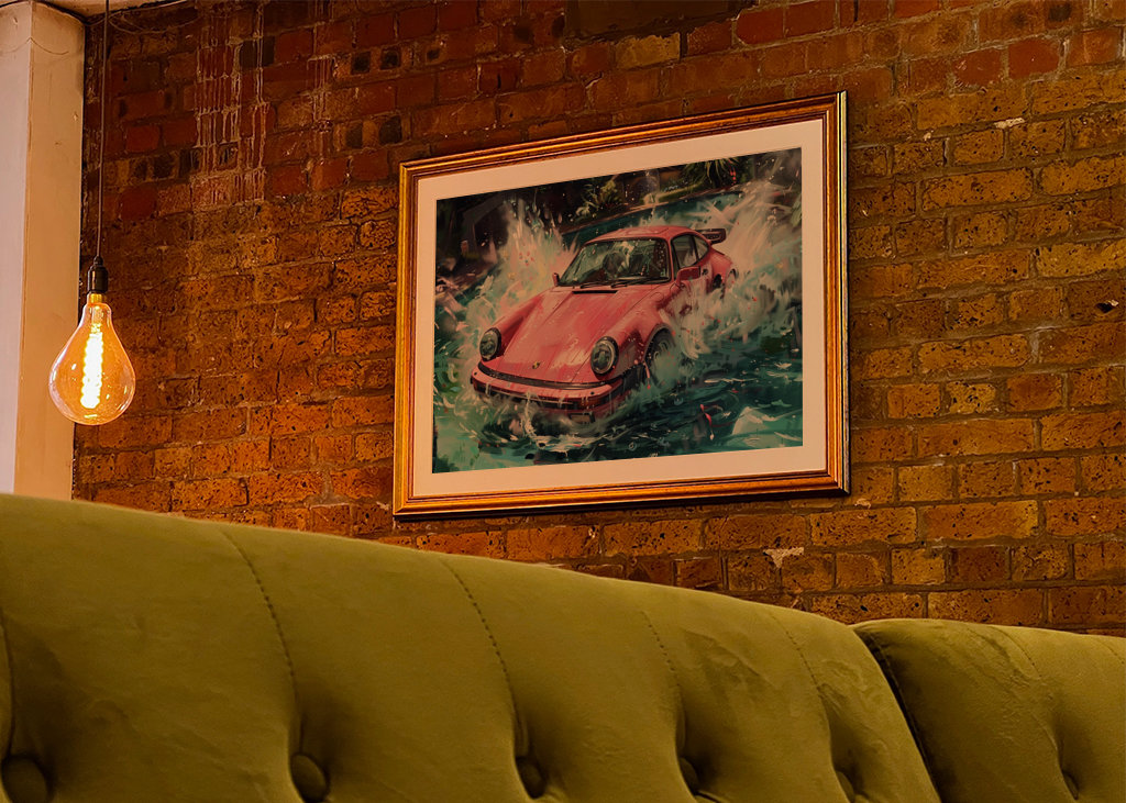 Růžové Porsche 911 Turbo i Poole