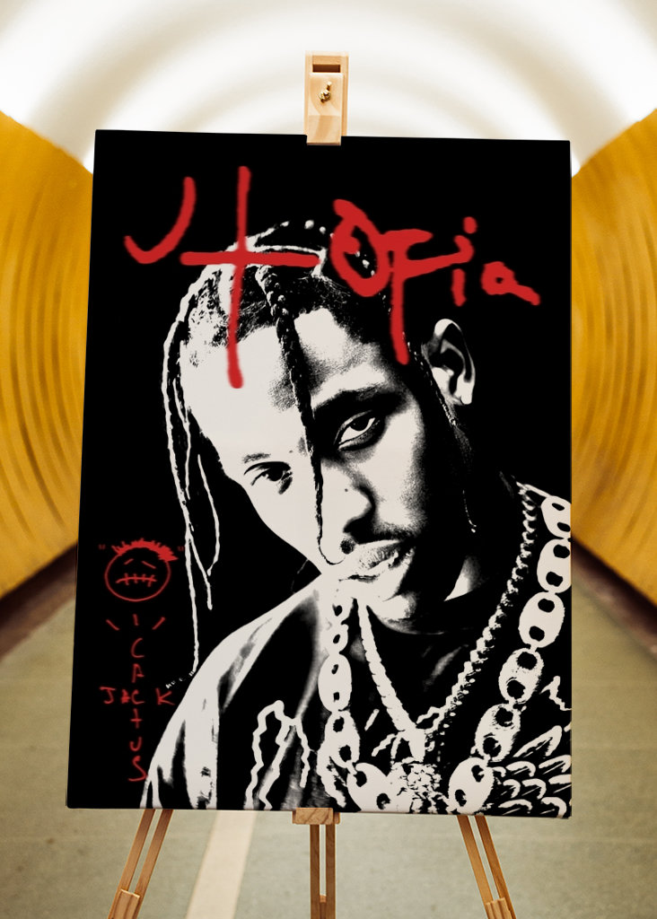 travis utopia black white