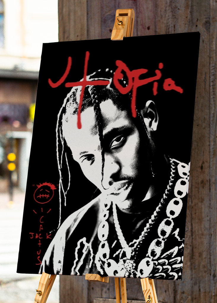 travis utopia black white