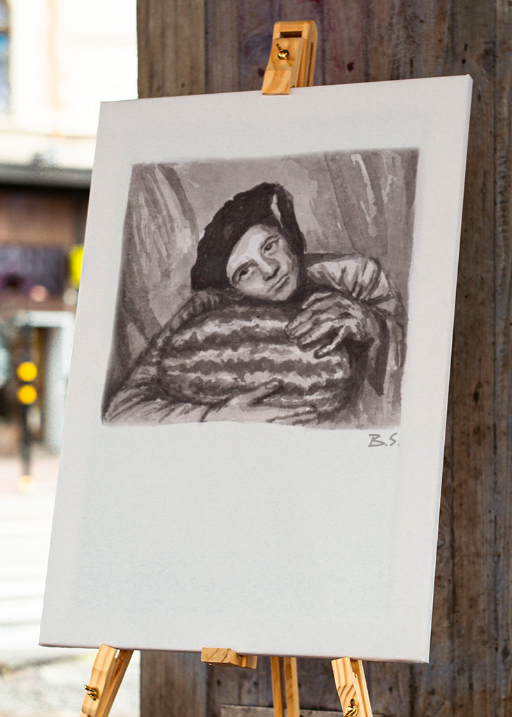 Portrait with a watermelon