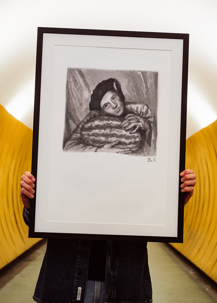 Portrait with a watermelon