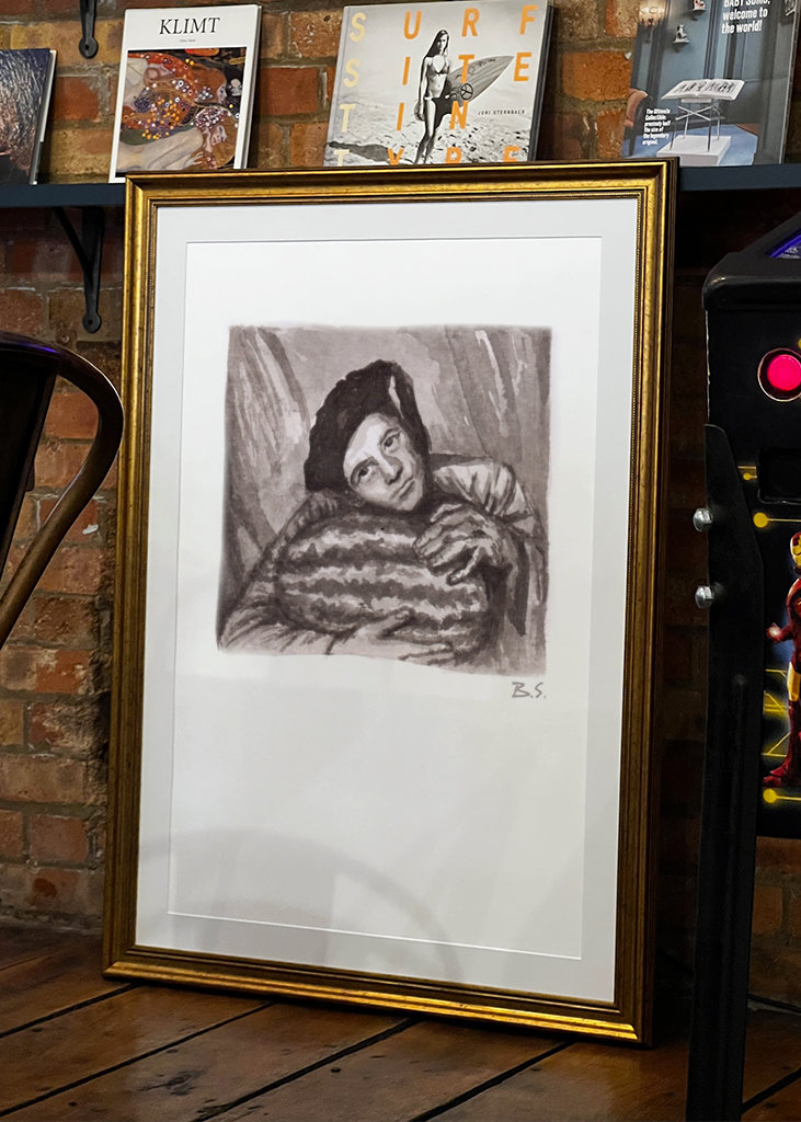 Portrait with a watermelon