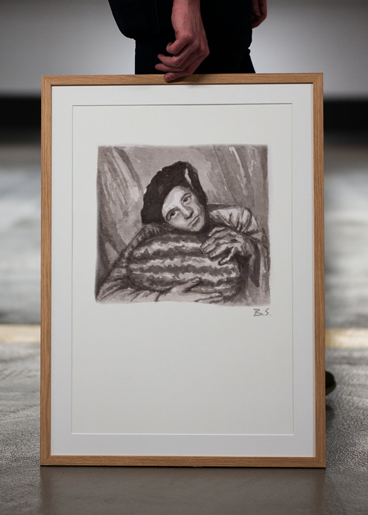 Portrait with a watermelon