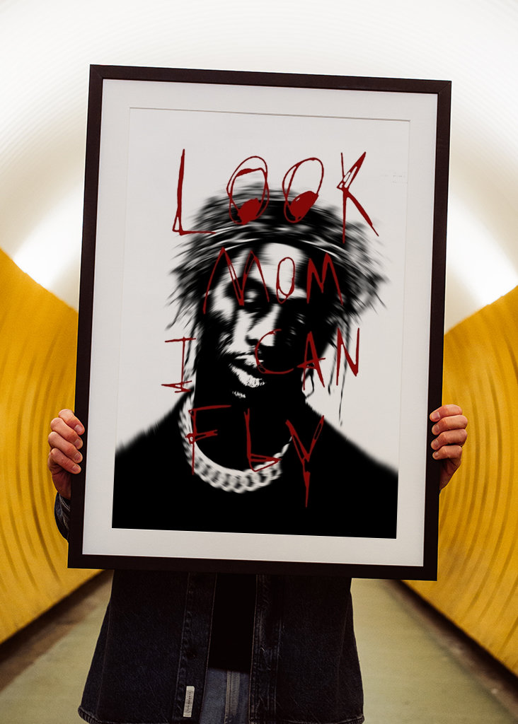 raps Zitat schwarz weiß