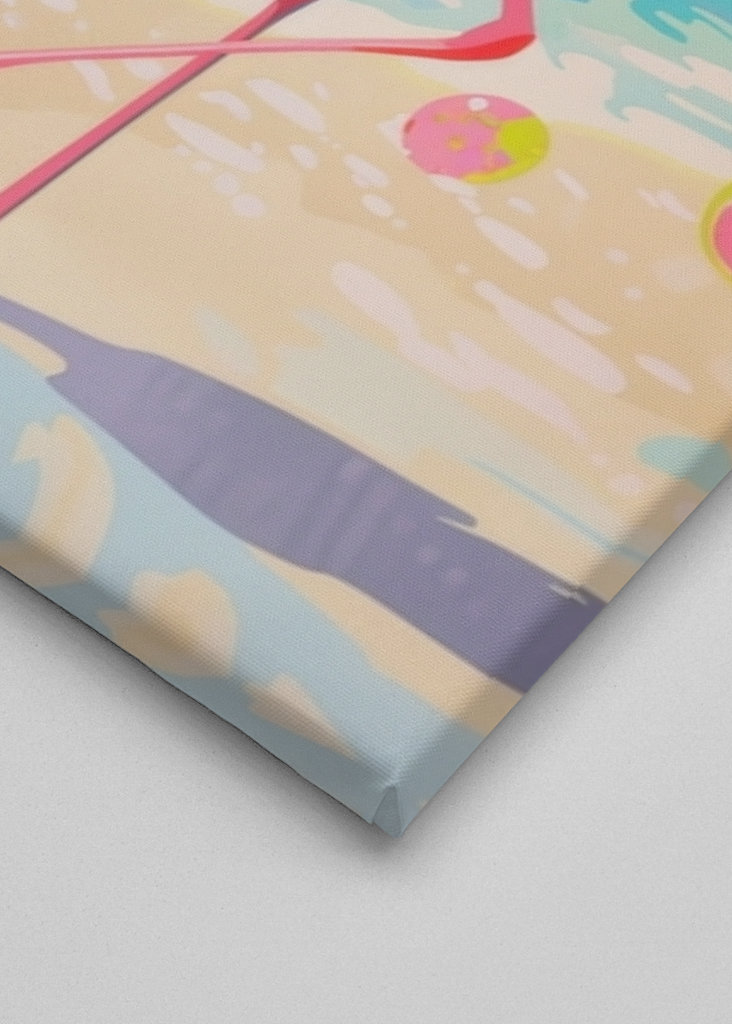 Fenicottero rosa e bolle di sapone