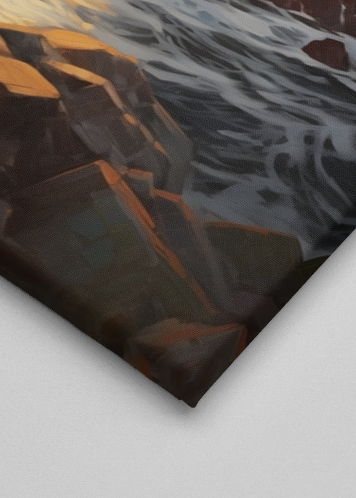 Waves in Lofoten Midnight Sun