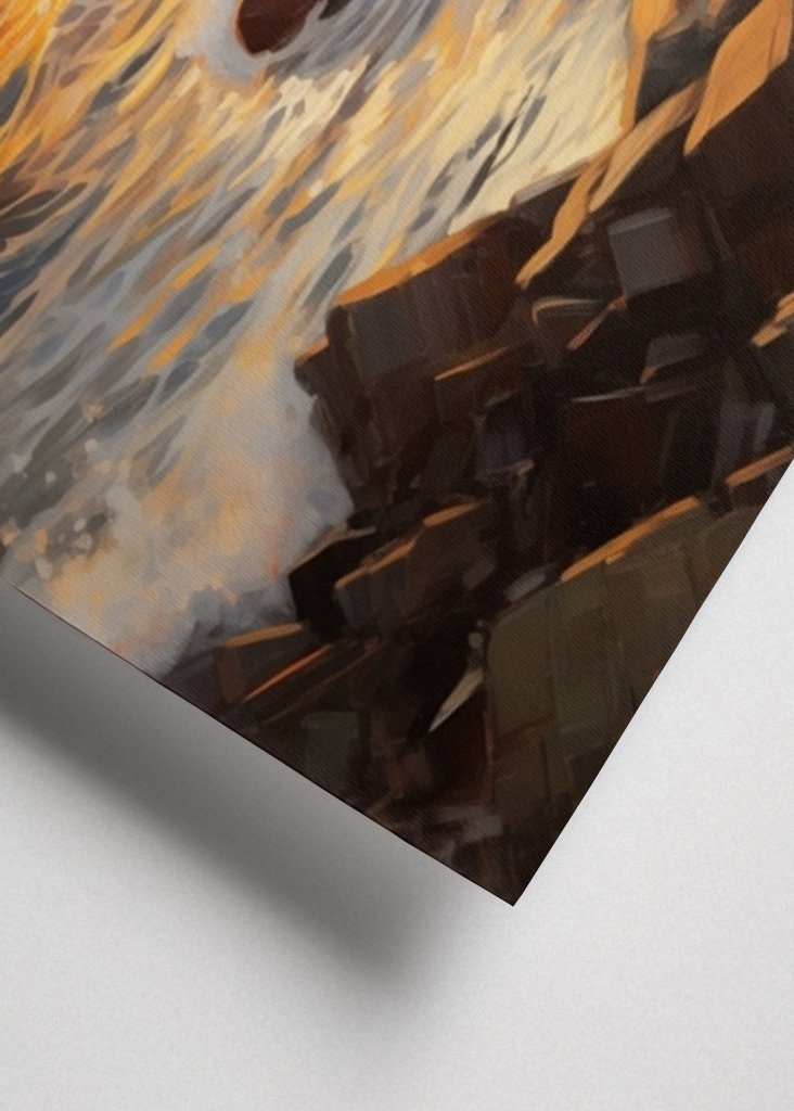 Waves in Lofoten Midnight Sun