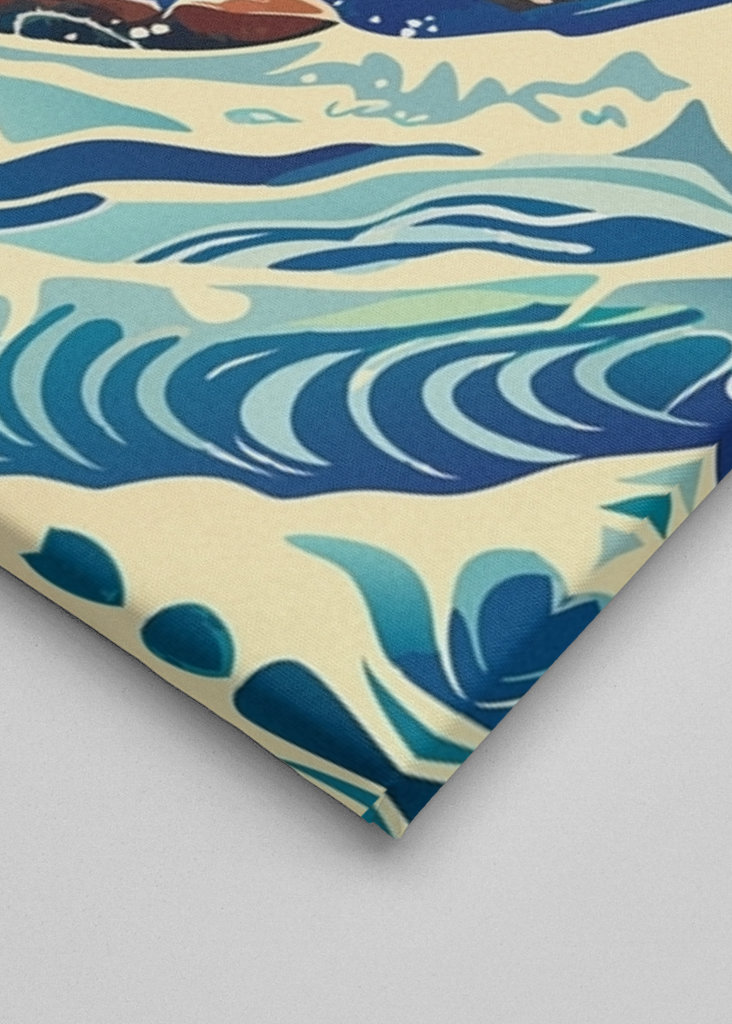 Vuurtoren en grote golf