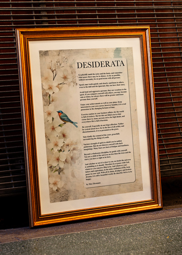 Desiderata Poem by Max Ehrmann