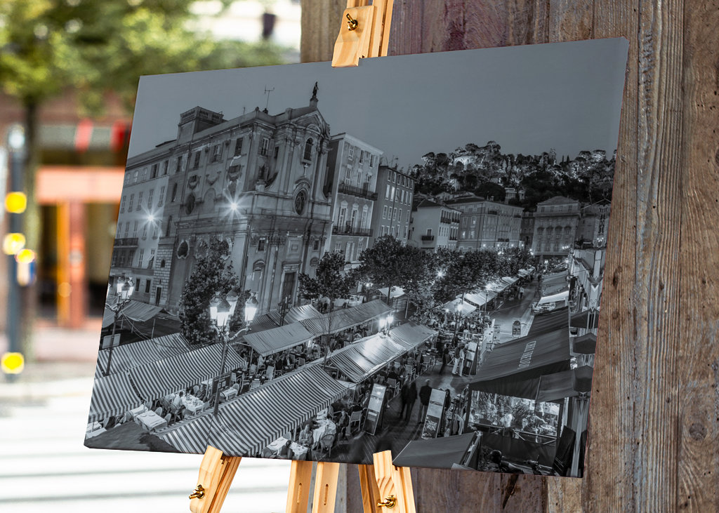 Cours Saleya in Nice by night