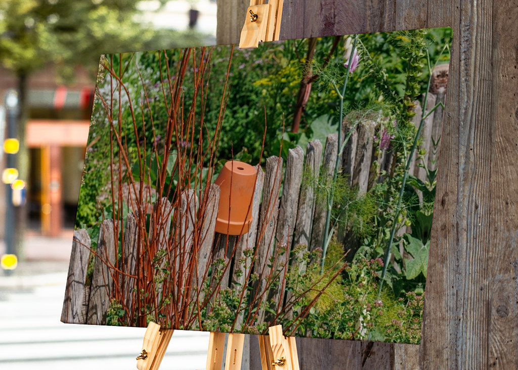 Dřevěný plot na zahradě chalupy