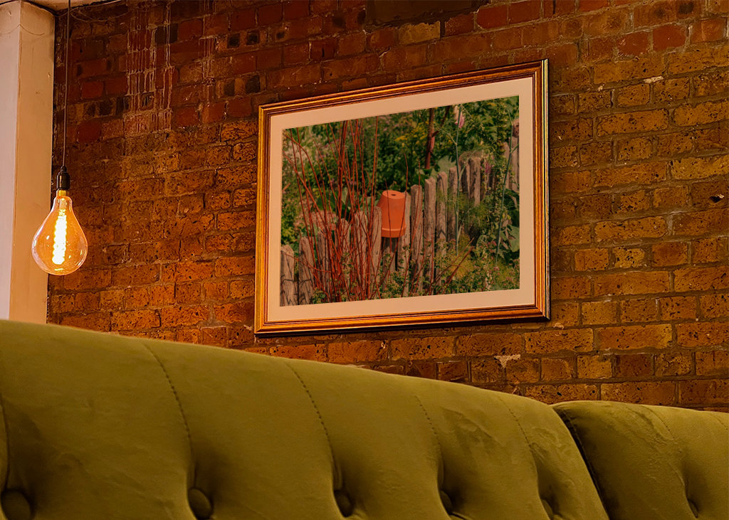 Dřevěný plot na zahradě chalupy