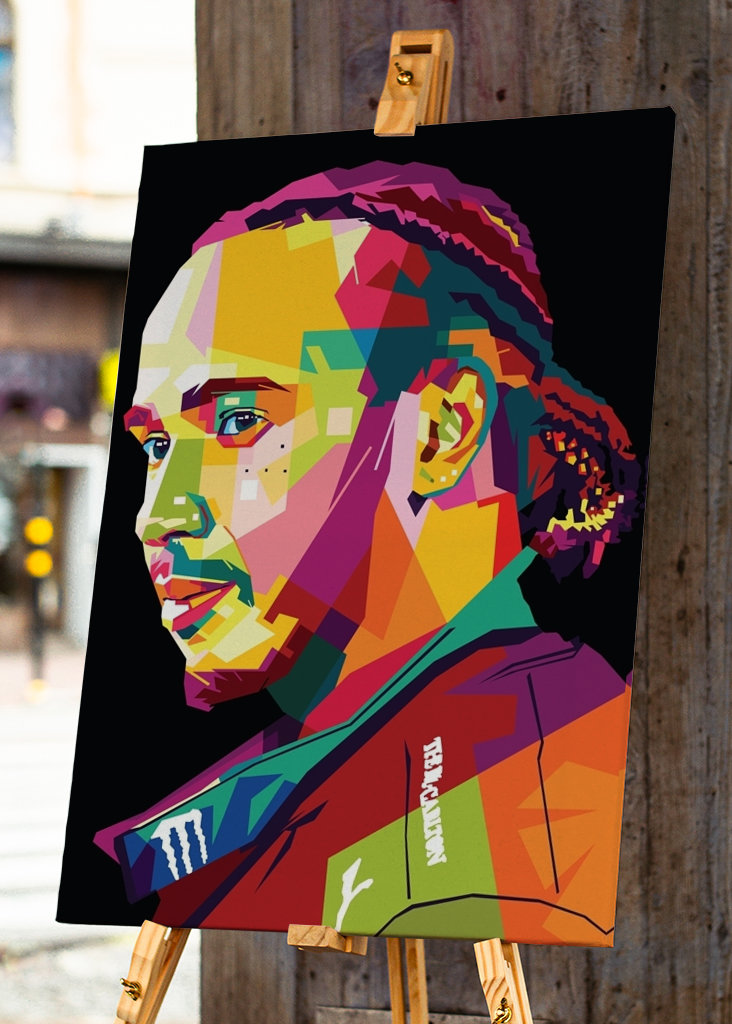 lewis hamilton in wpap pop art
