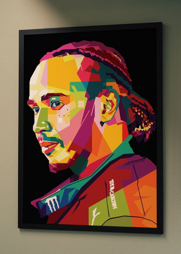 lewis hamilton in wpap pop art