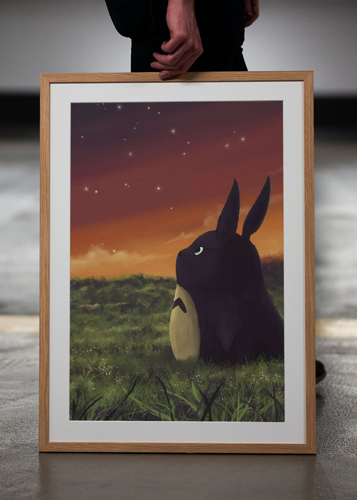 Coucher de soleil sur Totoro