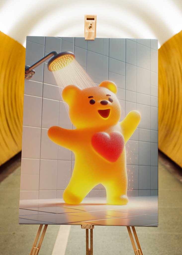 Zamilovaný gumový medvídek