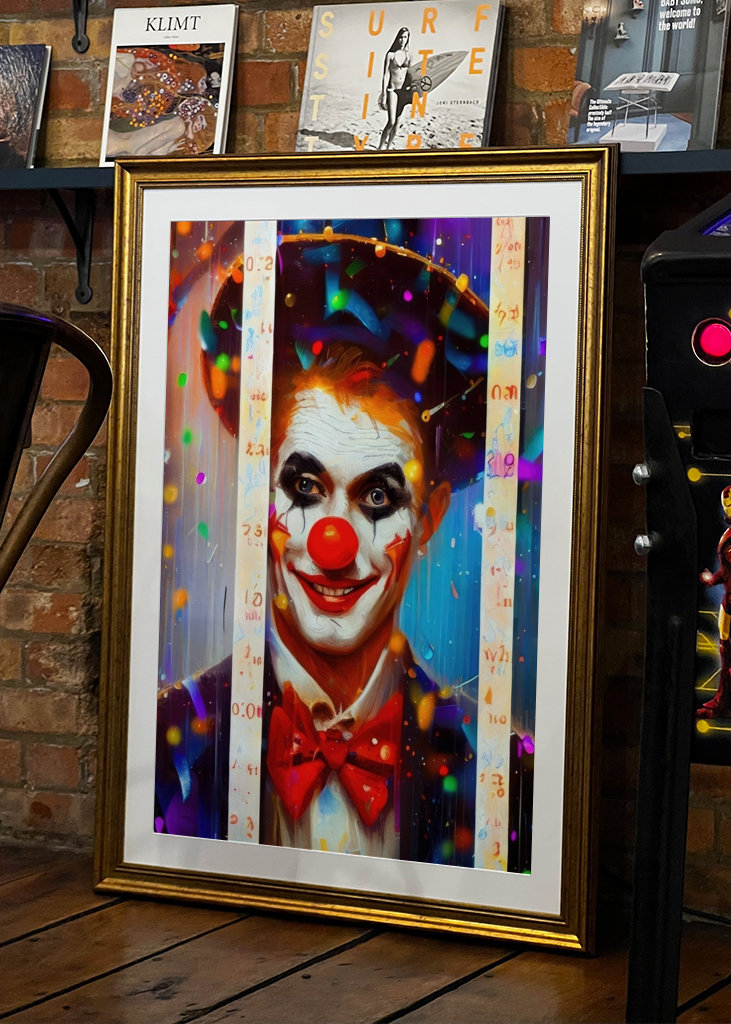 Clown in the confetti rain