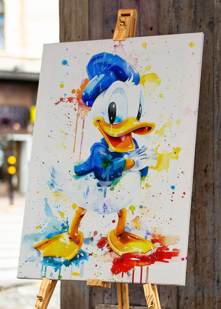 Donald Duck watercolor Splash