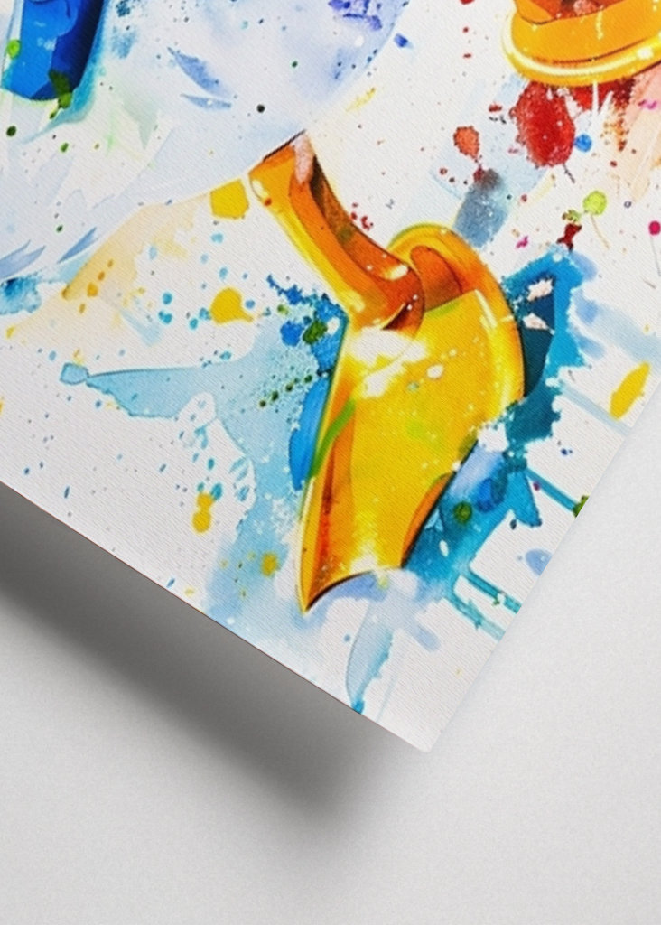 Donald Duck watercolor Splash