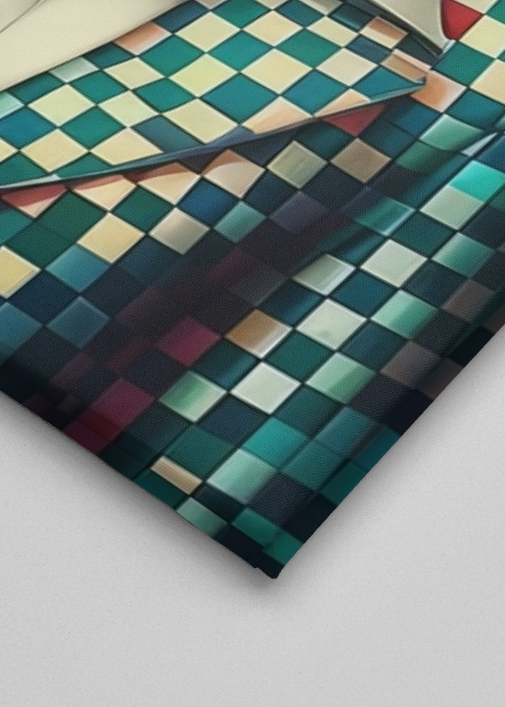 Fargerik røykende kvinne