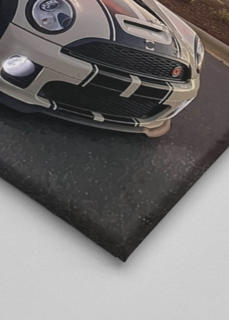 Witte auto met mooi uitzicht