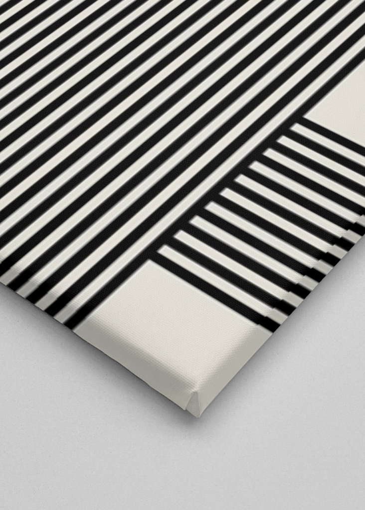 Linien Boho beige Schwarz Rot