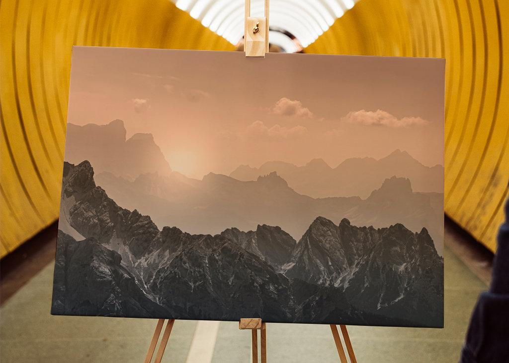 Hory Dolomit ve večerních hodinách