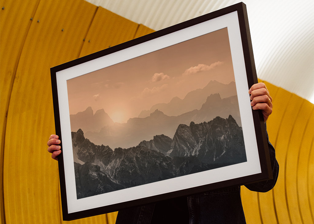 Hory Dolomit ve večerních hodinách