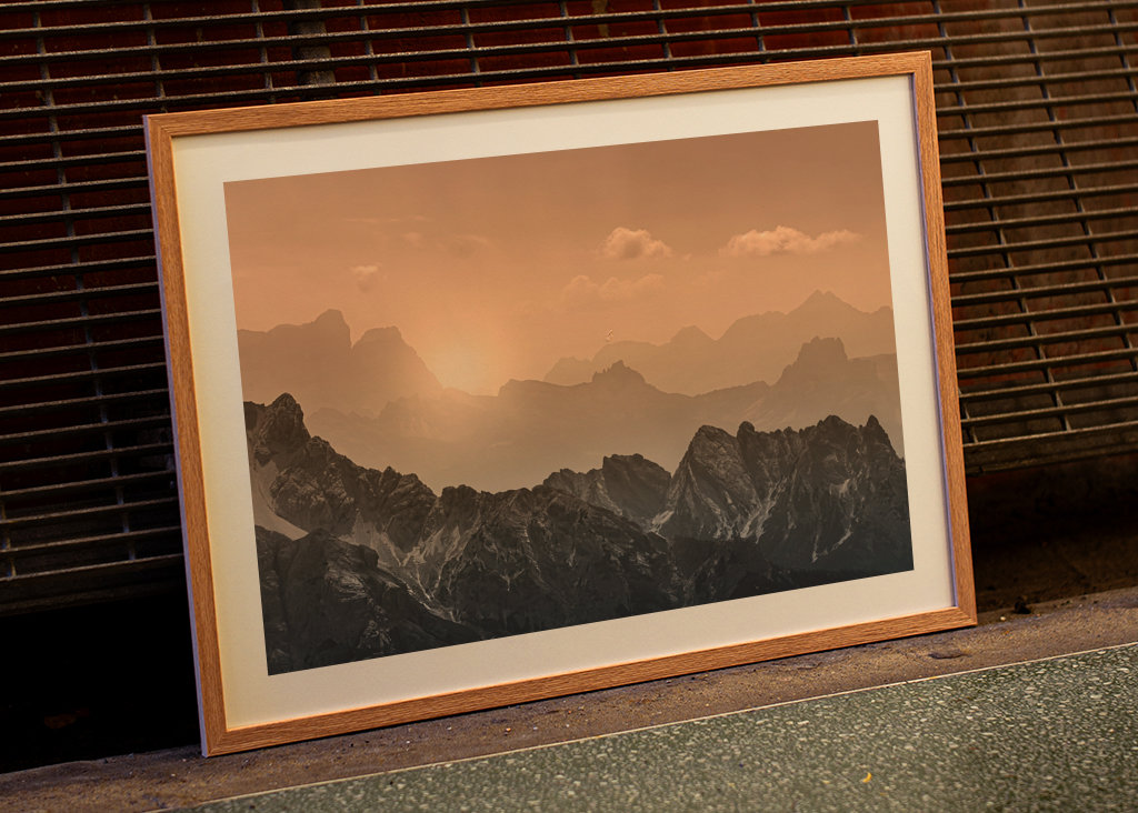 Hory Dolomit ve večerních hodinách