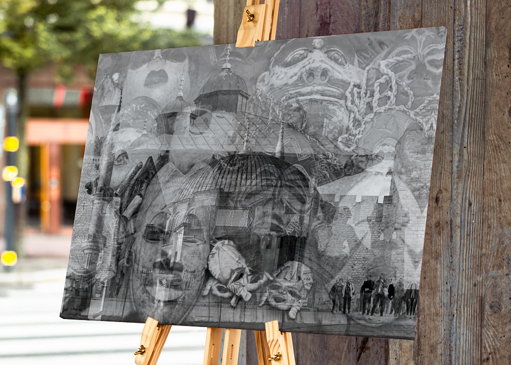 Oriental dream black and white