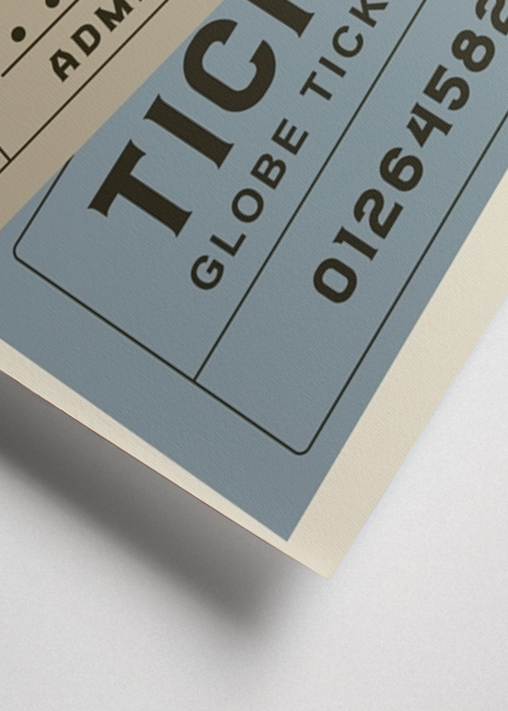 Kino Ticket Poster Blau