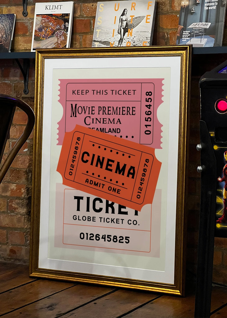 Kino Ticket Poster Pink