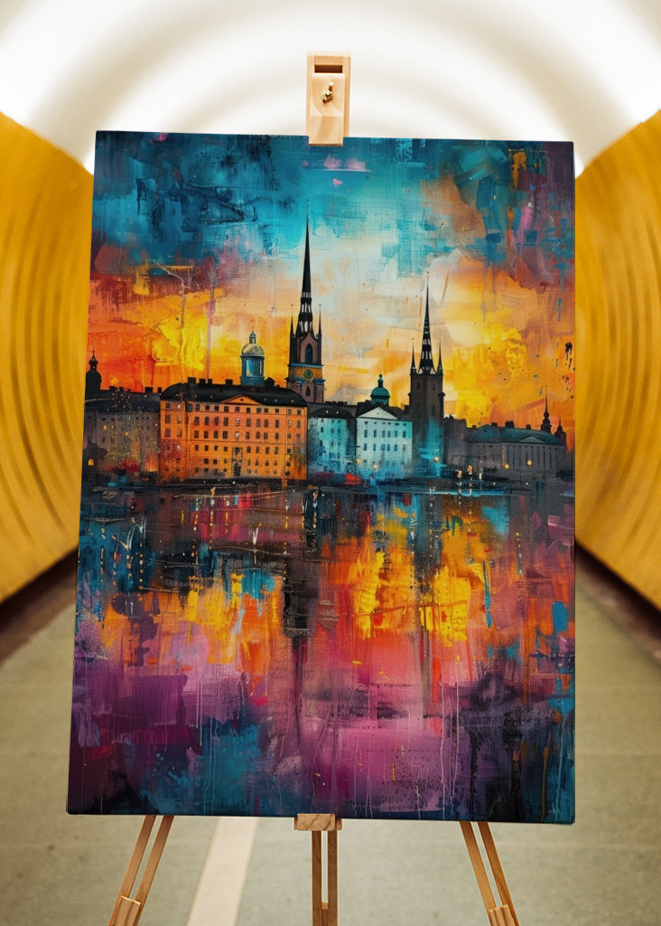 Západ slunce v krásném Stockholmu