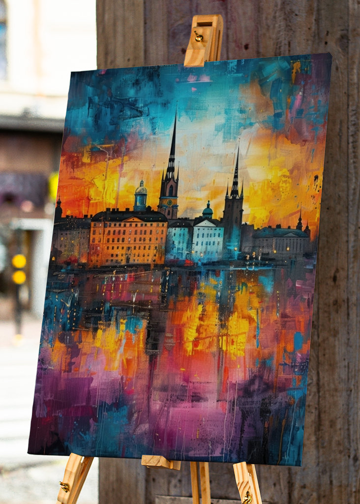 Západ slunce v krásném Stockholmu