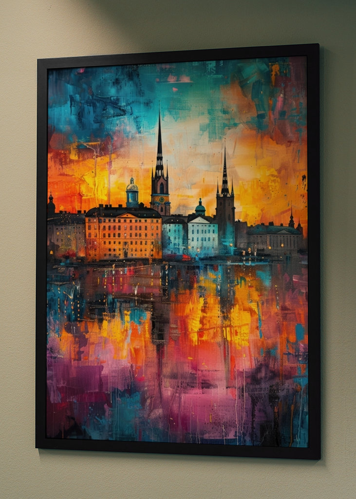 Západ slunce v krásném Stockholmu