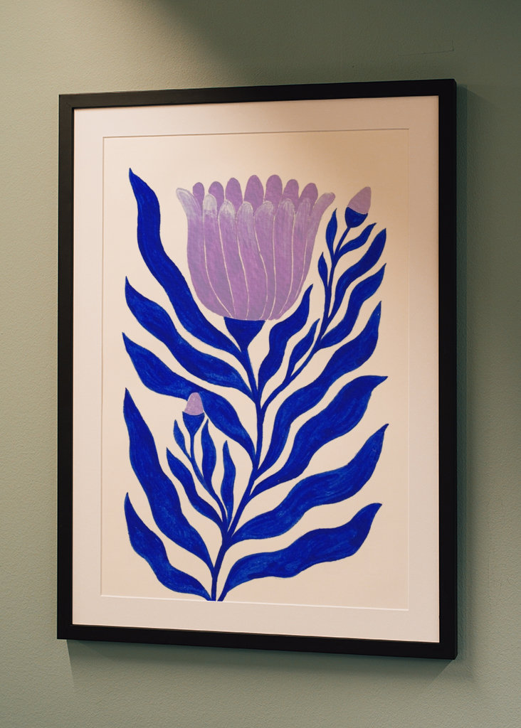 Fiore blu indaco e lilla