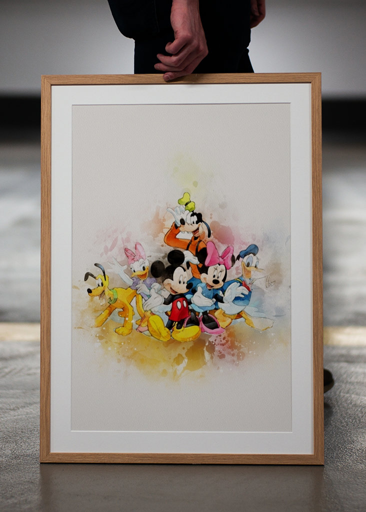 Kreslený rodinný akvarel