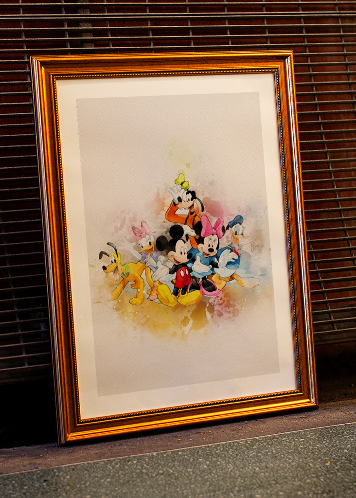 Kreslený rodinný akvarel