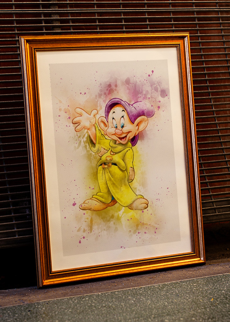 Dopey Dwarf Watercolor