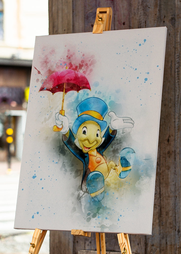 Jiminy Świerszcz Akwarela