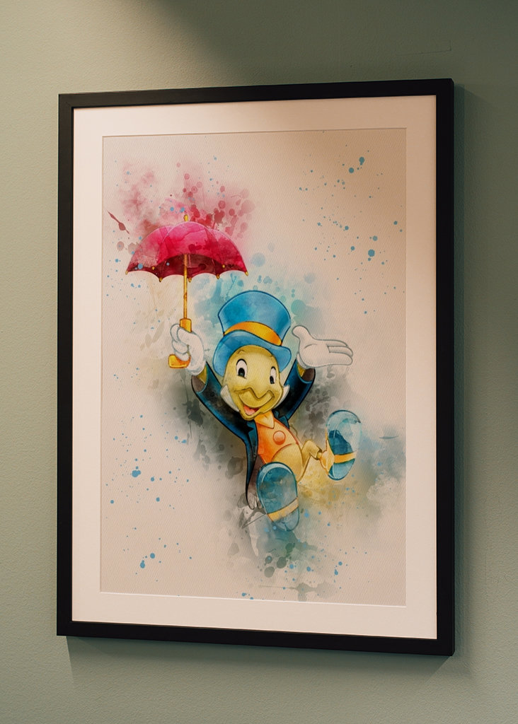 Jiminy Świerszcz Akwarela